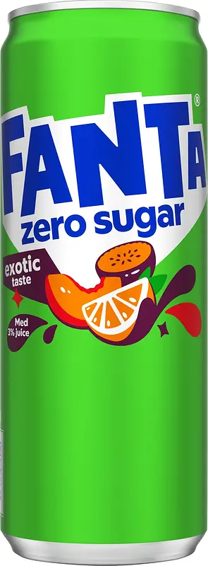 Fanta Zero Sugar Exotic burk - bild 1