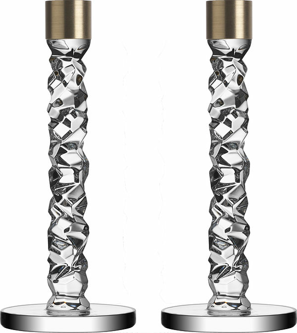 Carat Ljusstake Mässing 2-p Orrefors - bild 1
