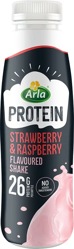 Proteinshake Jordgubb & Hallonsmak Yalla! 482 ml Arla - bild 1