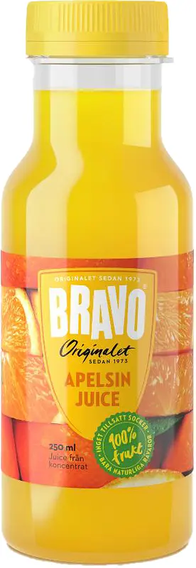 Apelsinjuice flaska 250 ml Bravo - bild 1