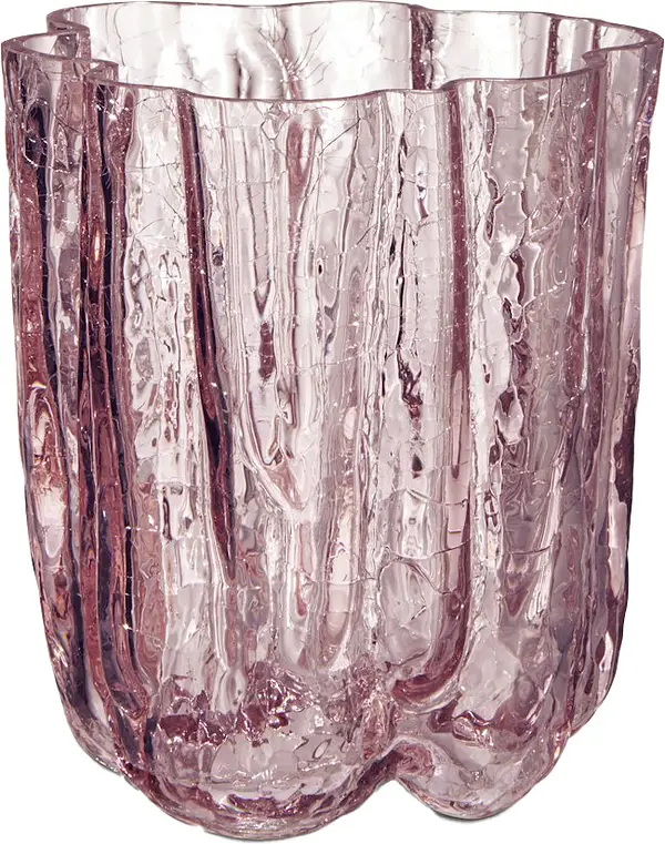 Crackle Vas Rosa 125 mm Kosta Boda - bild 1