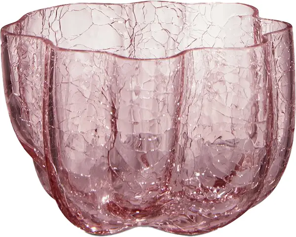 Crackle ljuslykta Rosa 58 mm Kosta Boda - bild 1