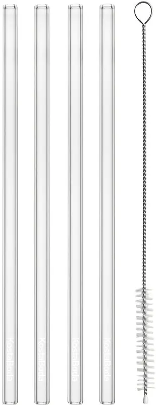 Viva Sugrör med rengöringsborste 200 mm 4-pack Kosta Boda - bild 1