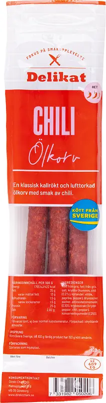 Ölkorv Chili 3-p Delikat - bild 1
