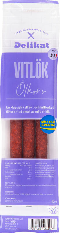 Ölkorv Vitlök 3-p Delikat - bild 1
