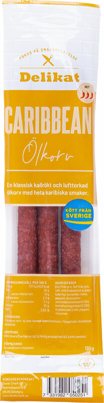 Ölkorv Caribbean Jerk 3-p Delikat - bild 1