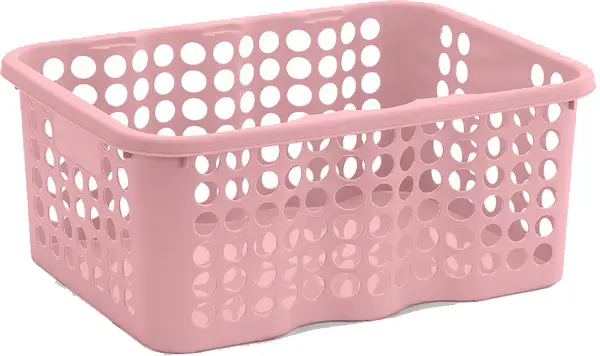 Förvaringskorg Rondo 12 L Gammelrosa Nordiska Plast - bild 1
