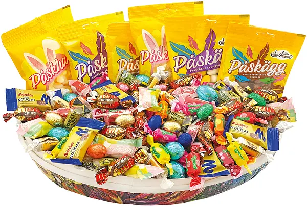 Påskägg 40 cm Glad Påsk godisblandning - bild 1