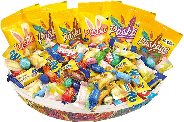 Påskägg 40 cm Happy Easter godisblandning - bild 1