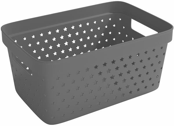 Förvaringskorg Star Basket 4,5 L Grå Nordiska Plast - bild 1
