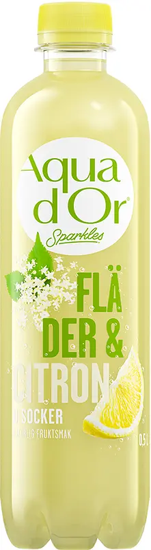 Aquador Sparkles Fläder & Citron Zero pet 50 cl å-pet - bild 1