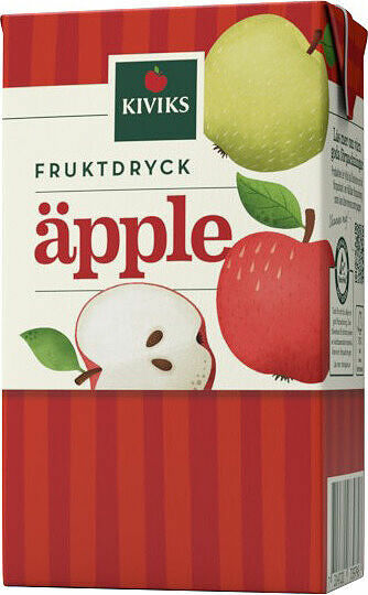 Fruktdryck Äpple med sugrör Kiviks Musteri - bild 1