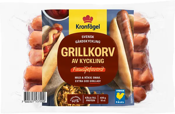 Grillkorv av kyckling 40 g Kronfågel - bild 1