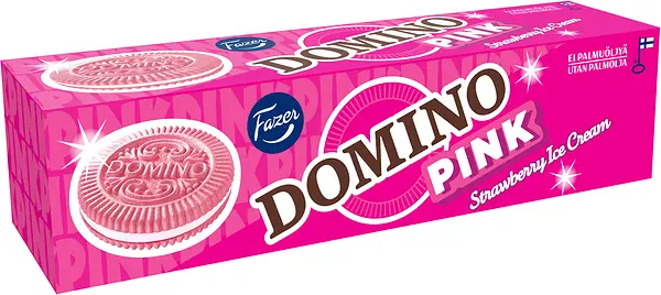Kex Domino Pink Strawberry Ice Cream Fazer - bild 1
