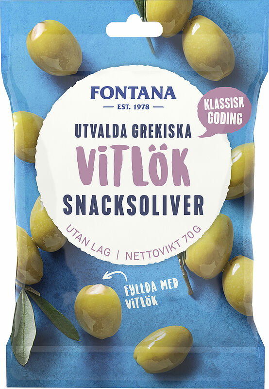 Snacksoliver Vitlök Fyllda Utvalda Grekiska Fontana - bild 1