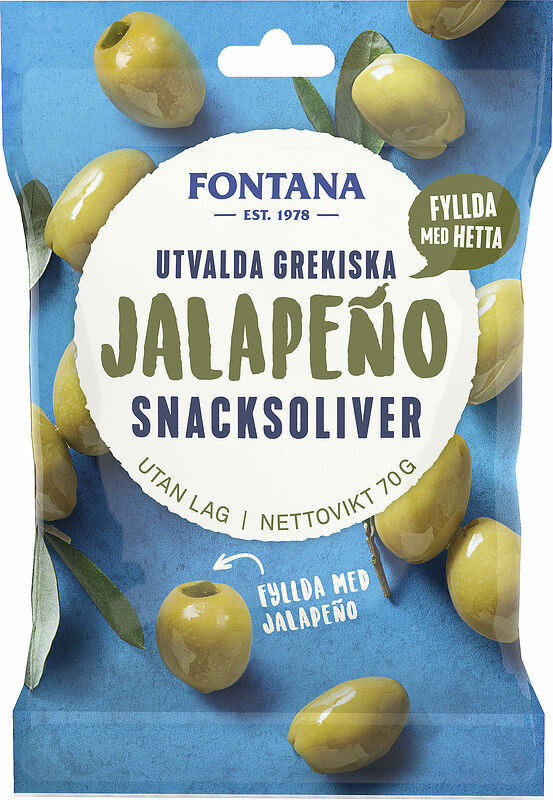Snacksoliver Jalapeno Fyllda Utvalda Grekiska Fontana - bild 1