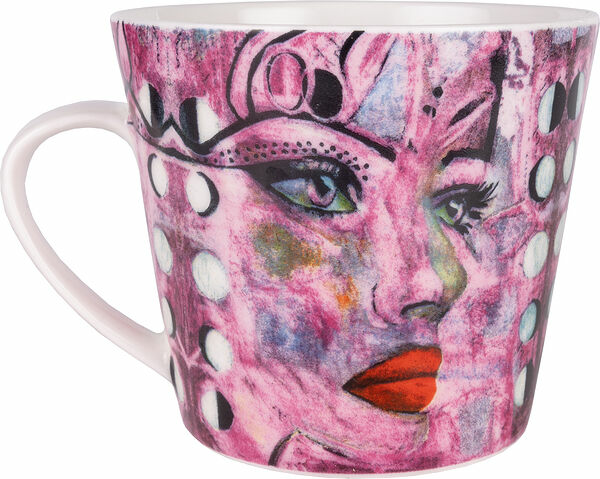 Mugg med öra 40 cl Moonlight Queen Pink Carolina Gynning - bild 1