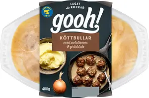 Köttbullar med Potatismos Gräddsås Gooh!