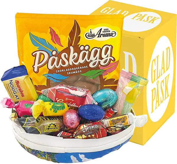Påskägg 15 cm Glad Påsk med Påskbox - bild 1
