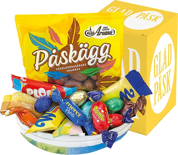 Påskägg 15 cm Happy Easter med Påskbox - bild 1
