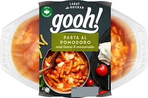 Pasta al Pomodoro med Mozzarella Gooh!