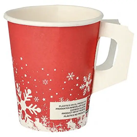 Bägare med öra Winter Time 20 cl papper Papstar - bild 1