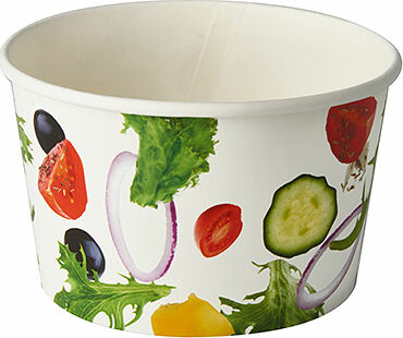 Salladsskål "To Go" 600 ml 12,5 cm / 7,5 cm papper Papstar - bild 1