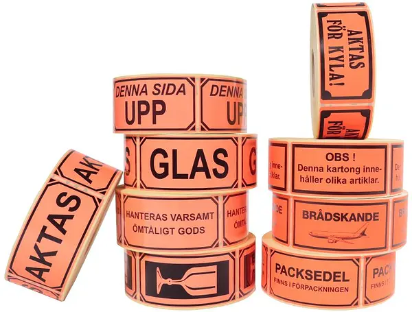 Etikett GLAS 50x100 mm rulle - bild 1