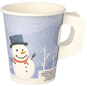 Bägare med öra Snowman 20 cl papper Papstar - bild 1