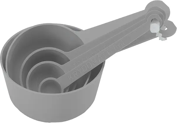 Måttsats 5 delar Grå Nordiska Plast - bild 1