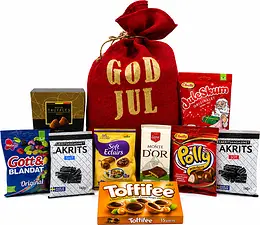 Julsäck Jutesäck Röd Inter Candy