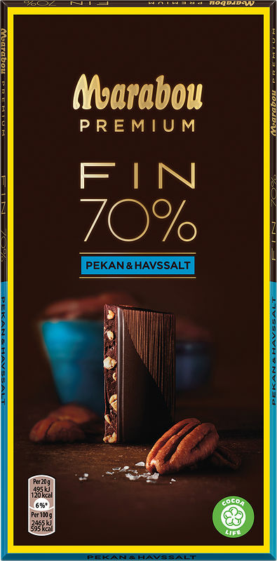 Premium Sea Salt Pecan 70% RA Marabou - bild 1