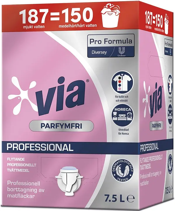 Tvättmedel Via Color Flytande bag-in-box Professional - bild 1