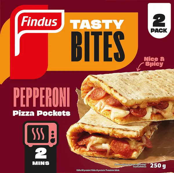 Pizza Pockets Pepperoni 2-pack Findus - bild 1