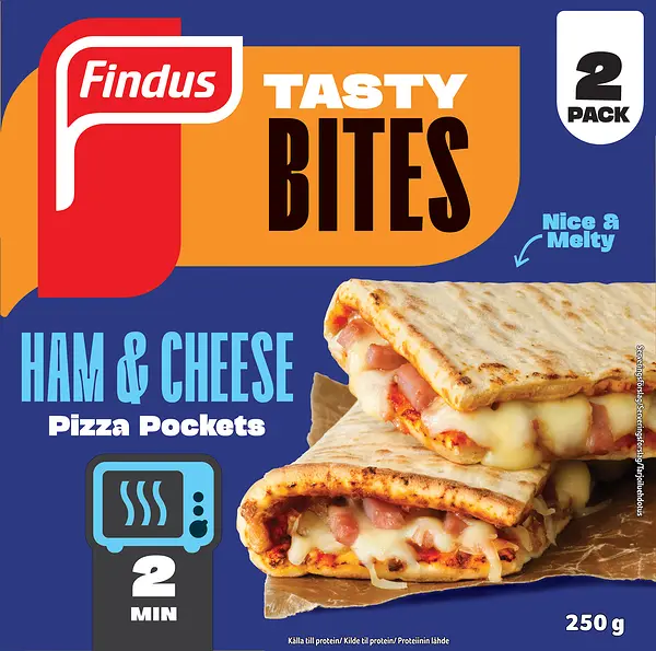 Pizza Pockets Ham & Cheese 2-pack Findus - bild 1