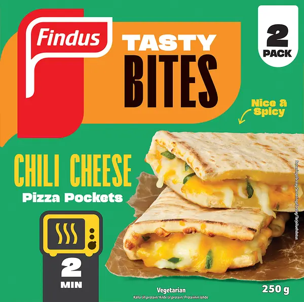 Pizza Pockets Chili Cheese 2-pack Findus - bild 1