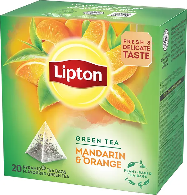 Te Lipton 20p pyramid Green Tea Mandarin Orange - bild 1