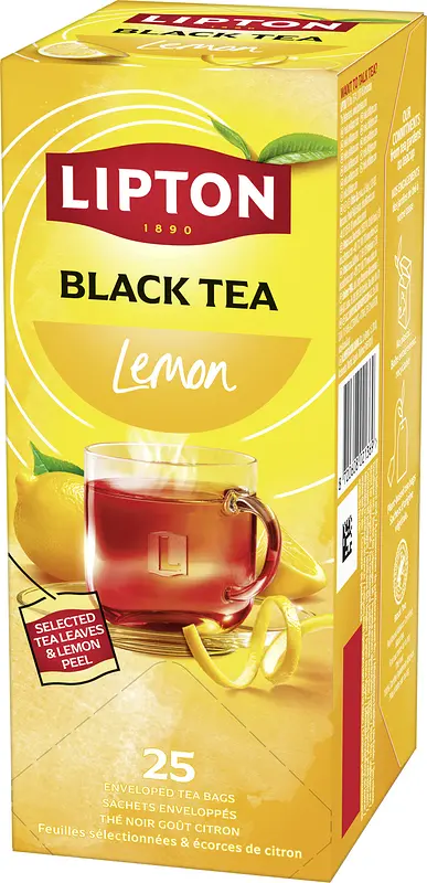 Te Lipton 25p Black Tea Lemon RA - bild 1