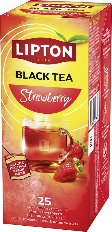 Te Lipton 25p Black Tea Strawberry RA - bild 1