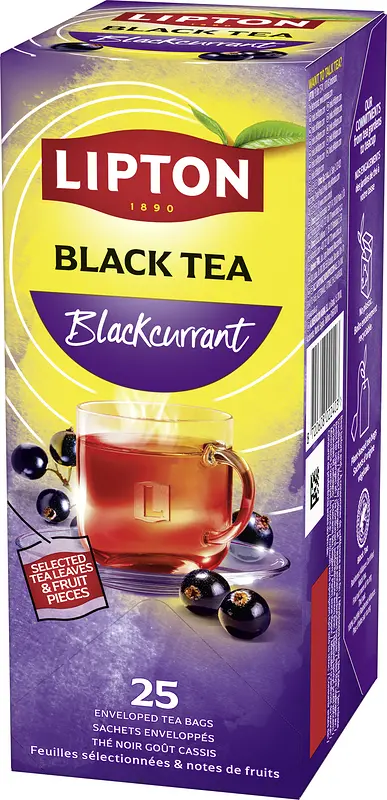 Te Lipton 25p Black Tea Blackcurrant RA - bild 1