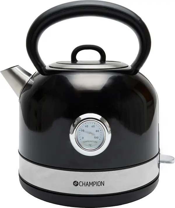 Vattenkokare Retro 1,7L Svart Champion - bild 1