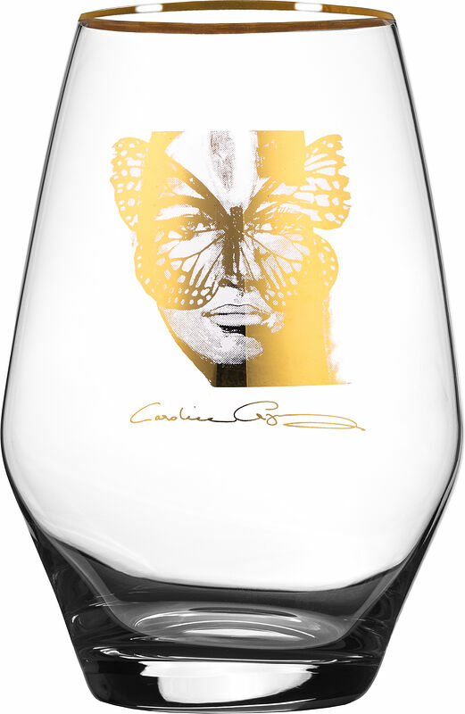 Dricksglas Golden Butterfly Gold Edition Carolina Gynning - bild 1