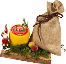 Julost Röd & Blå Gourmet i Julsäck God Jul Grå matgåva
