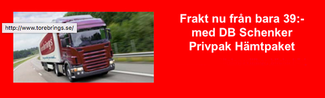 L&Auml;gre fraktpriser hos Torebrings vid leverans med Privpak