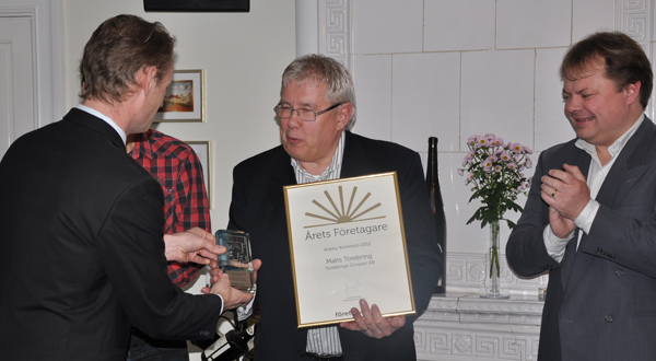 Prisutdelning &Aring;rets f&ouml;retagare 2012 Torebrings