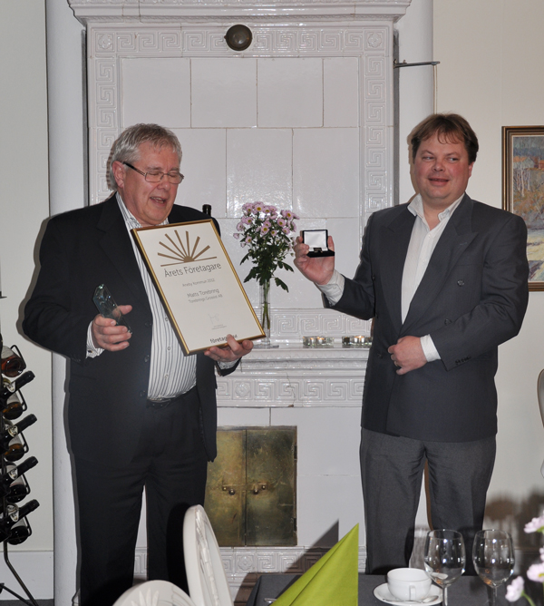 Prisutdelning &Aring;rets f&ouml;retagare 2012 Torebrings